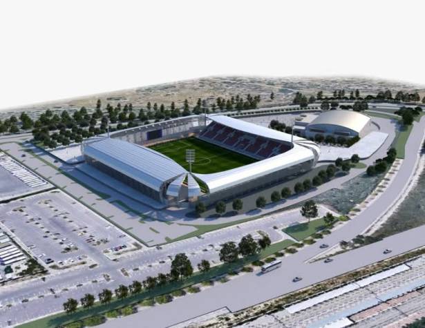 Image of the planned football stadium Image of the planned football stadium